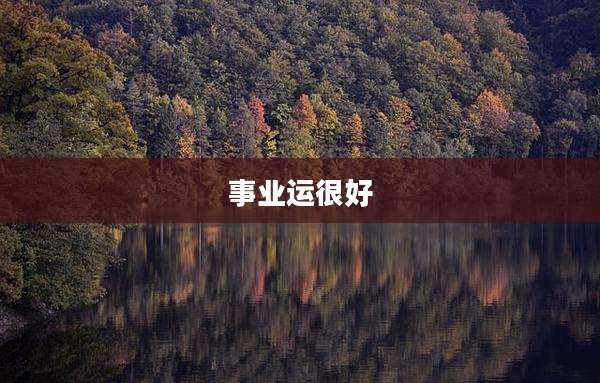 事业运很好