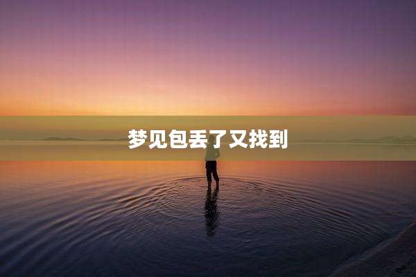 梦见包丢了又找到