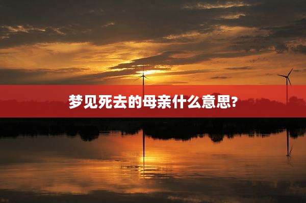 梦见死去的母亲什么意思?