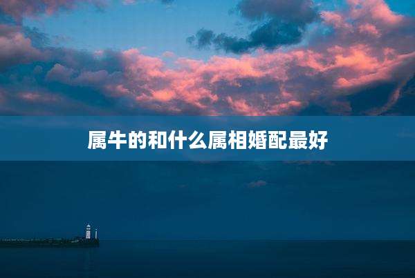 属牛的和什么属相婚配最好