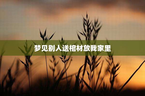 梦见别人送棺材放我家里