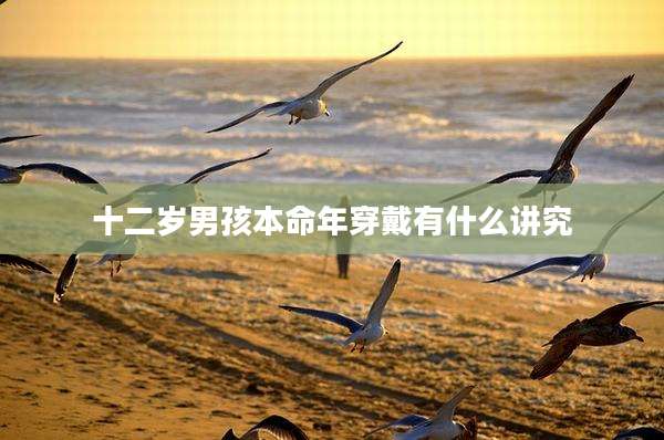 十二岁男孩本命年穿戴有什么讲究