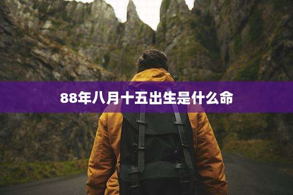 88年八月十五出生是什么命