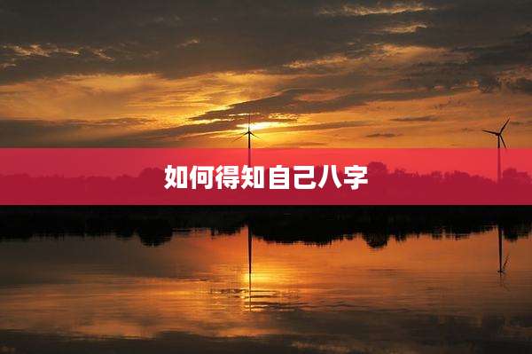 如何得知自己八字