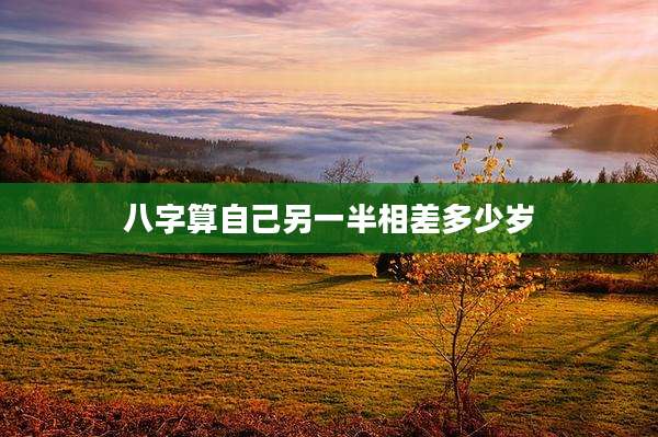 八字算自己另一半相差多少岁