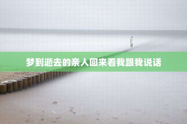梦到逝去的亲人回来看我跟我说话