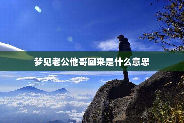 梦见老公他哥回来是什么意思