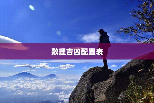 数理吉凶配置表