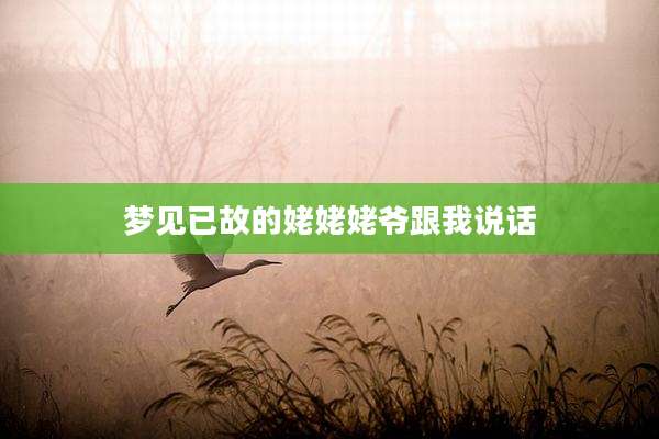 梦见已故的姥姥姥爷跟我说话