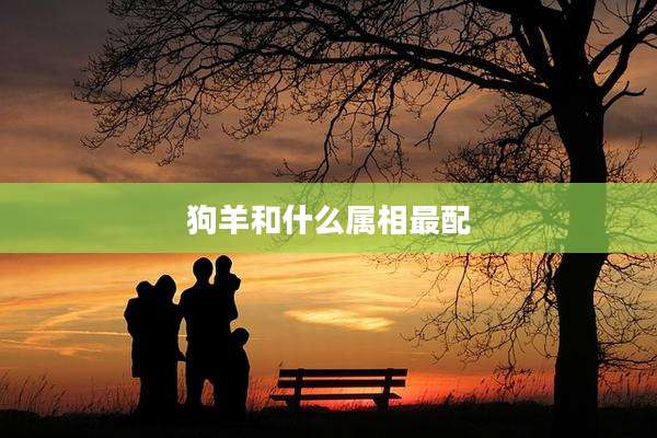 狗羊和什么属相最配