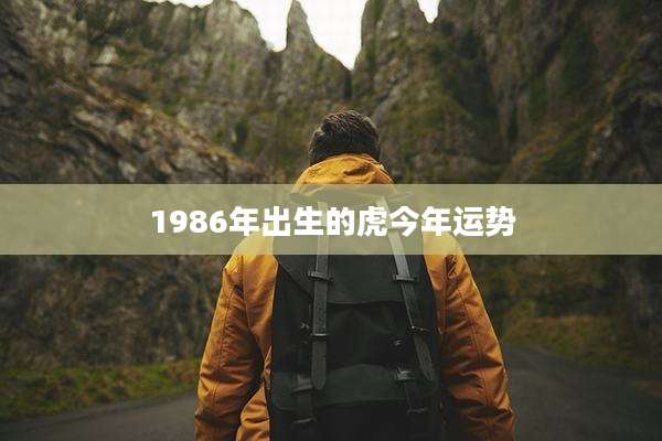 1986年出生的虎今年运势