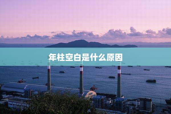 年柱空白是什么原因