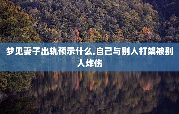 梦见妻子出轨预示什么,自己与别人打架被别人炸伤
