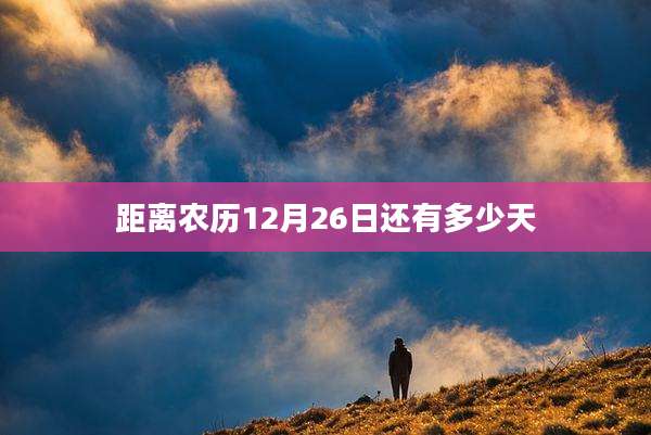距离农历12月26日还有多少天