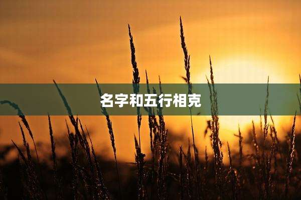 名字和五行相克