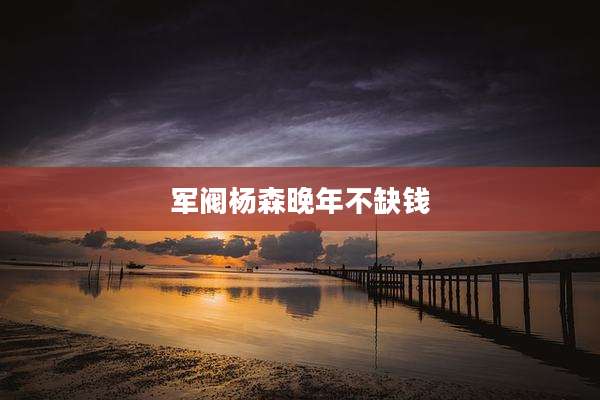 军阀杨森晚年不缺钱