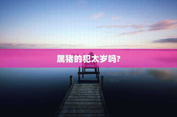 属猪的犯太岁吗?