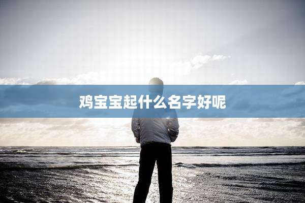 鸡宝宝起什么名字好呢