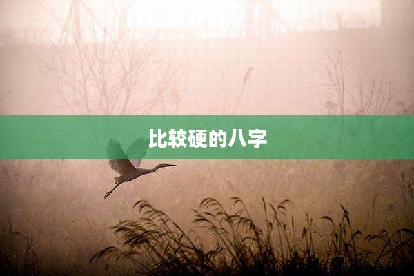 比较硬的八字