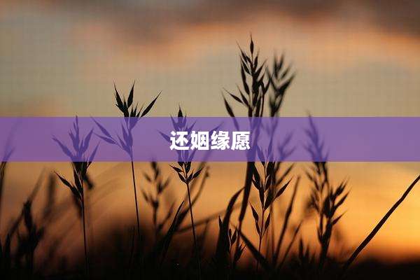 还姻缘愿
