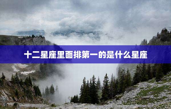 十二星座里面排第一的是什么星座