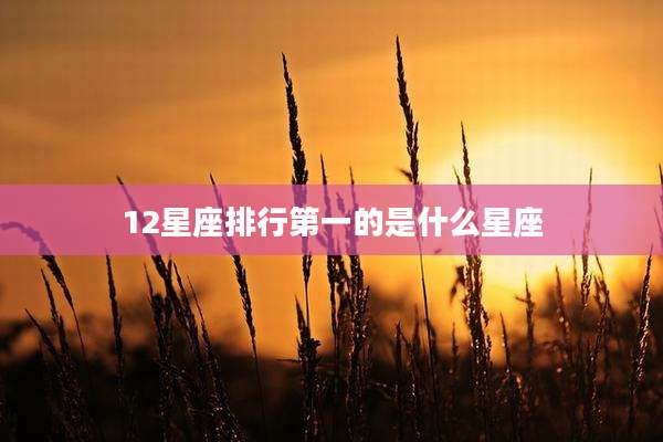 12星座排行第一的是什么星座