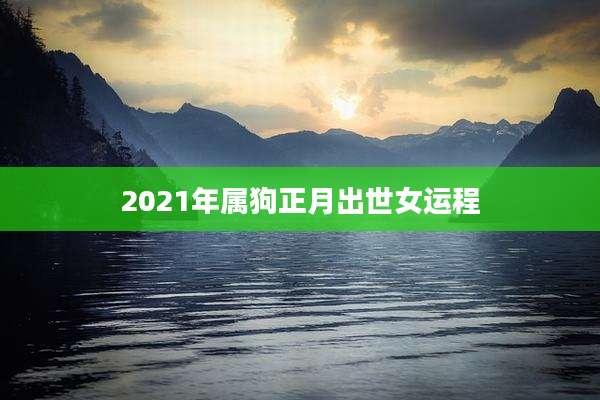 2021年属狗正月出世女运程