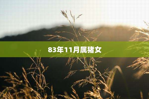 83年11月属猪女