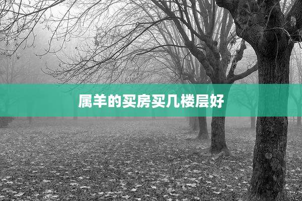 属羊的买房买几楼层好