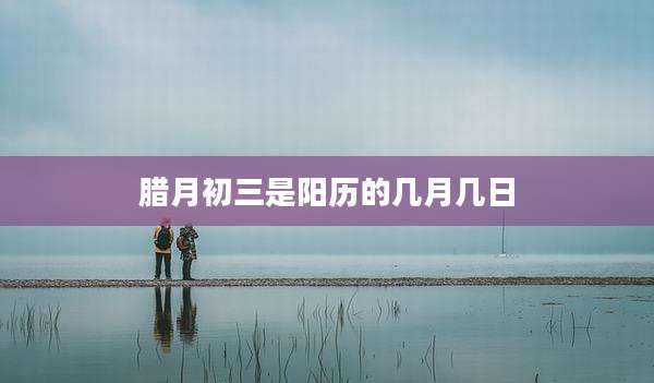 腊月初三是阳历的几月几日