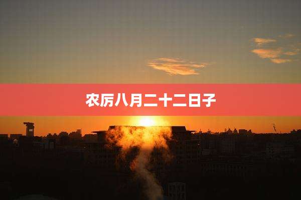 农厉八月二十二日子
