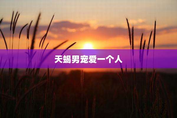 天蝎男宠爱一个人