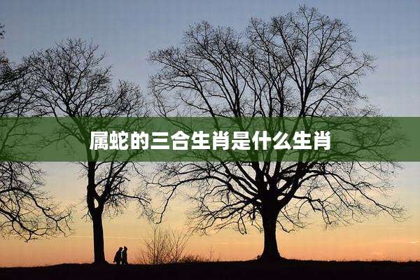 属蛇的三合生肖是什么生肖
