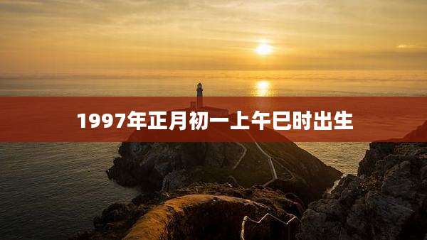 1997年正月初一上午巳时出生