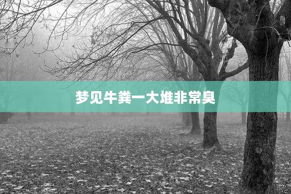 梦见牛粪一大堆非常臭