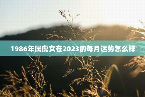 1986年属虎女在2023的每月运势怎么样
