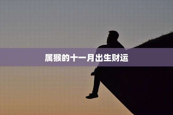 属猴的十一月出生财运
