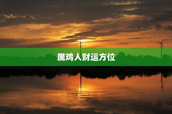 属鸡人财运方位