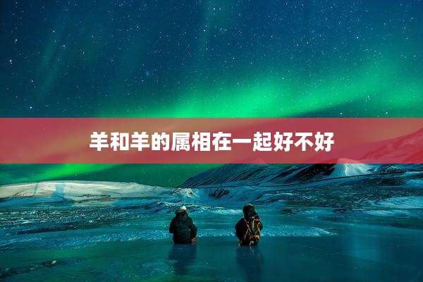 羊和羊的属相在一起好不好