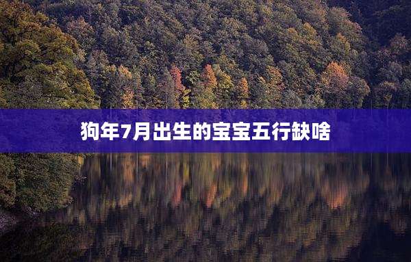 狗年7月出生的宝宝五行缺啥