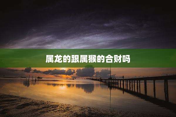 属龙的跟属猴的合财吗
