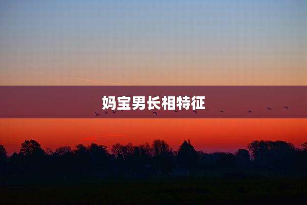 妈宝男长相特征