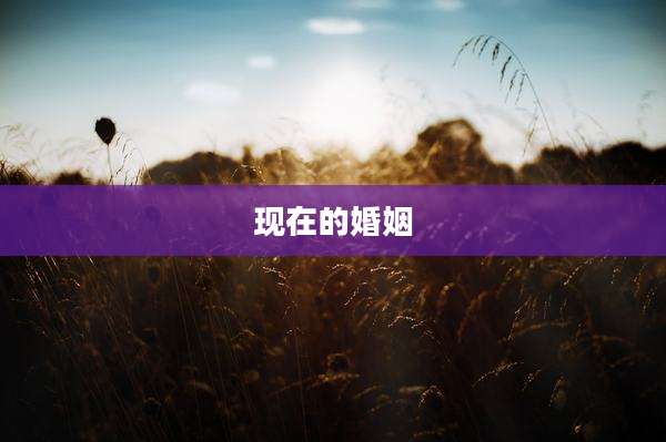 现在的婚姻