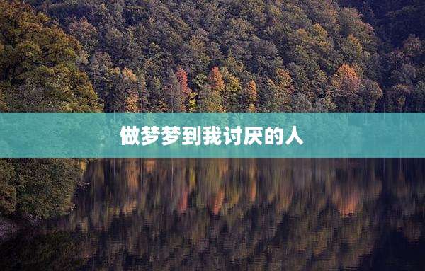 做梦梦到我讨厌的人