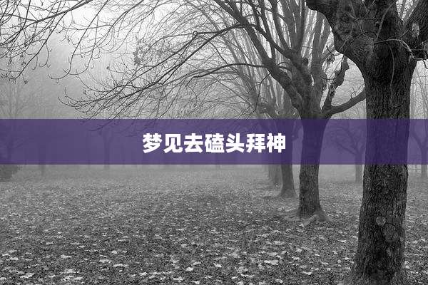 梦见去磕头拜神