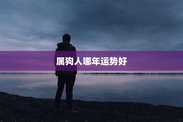 属狗人哪年运势好
