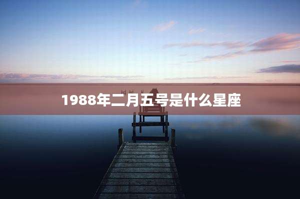 1988年二月五号是什么星座
