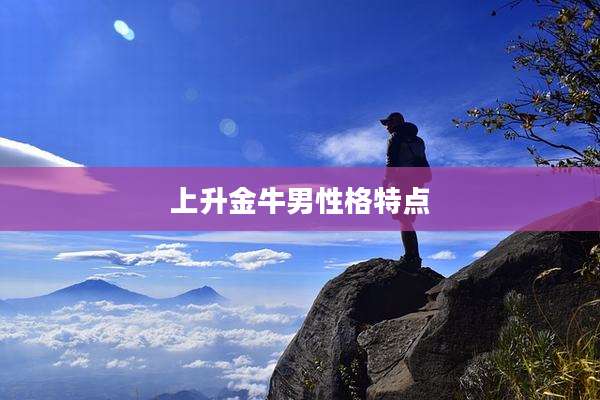 上升金牛男性格特点