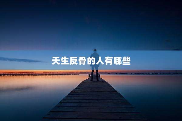 天生反骨的人有哪些