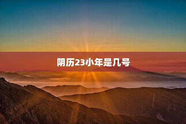 阴历23小年是几号